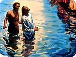 5. Jesús es nuestro ejemplo. ¿Cómo fue él bautizado?


