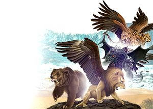 1. As chapter 7 begins, Daniel sees four beasts coming up out of the sea. In prophecy, what does a beast represent? What does the sea represent? 1. As chapter 7 begins, Daniel sees four beasts coming up out of the sea. In prophecy, what does a beast represent? What does the sea represent?
