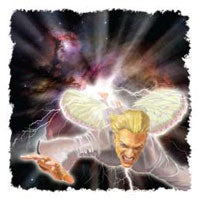 Lucifers misnøye ble til et åpent opprør mot Gud. En tredjepart av himmelens engler fulgte ham i forsøket på å styrte Gud. Det resulterte i at Lucifer og hans allierte ble kastet ut av himmelen. Lucifers misnøye ble til et åpent opprør mot Gud. En tredjepart av himmelens engler fulgte ham i forsøket på å styrte Gud. Det resulterte i at Lucifer og hans allierte ble kastet ut av himmelen.
